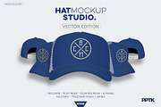 Hat Mockup Studio - Vector Edition, a Hat Mockup by PrePress Toolkit (Thumbnail 1 of 6)