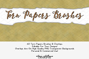 Torn Papers Brushes & Overlays, a Brush Add-On by MarieMcKennaDesigns (Thumbnail 1 of 5)