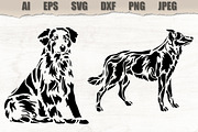 Stencils Dog Silhouette, an Animal Illustration by MARYCRAFTIRIA (Thumbnail 1 of 3)