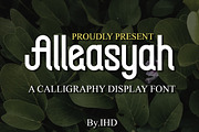 Alleasyah Calligraphy Display Font, a Font by IHDSTD (Thumbnail 1 of 6)