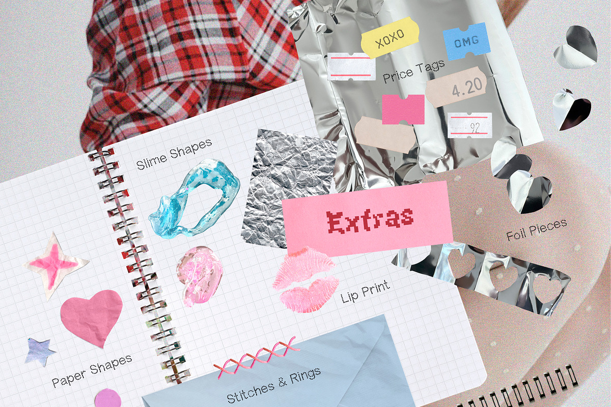 Y2K Diary Collage Kit, an Object Graphic by Eva Gentle (Photo 9 of 13)