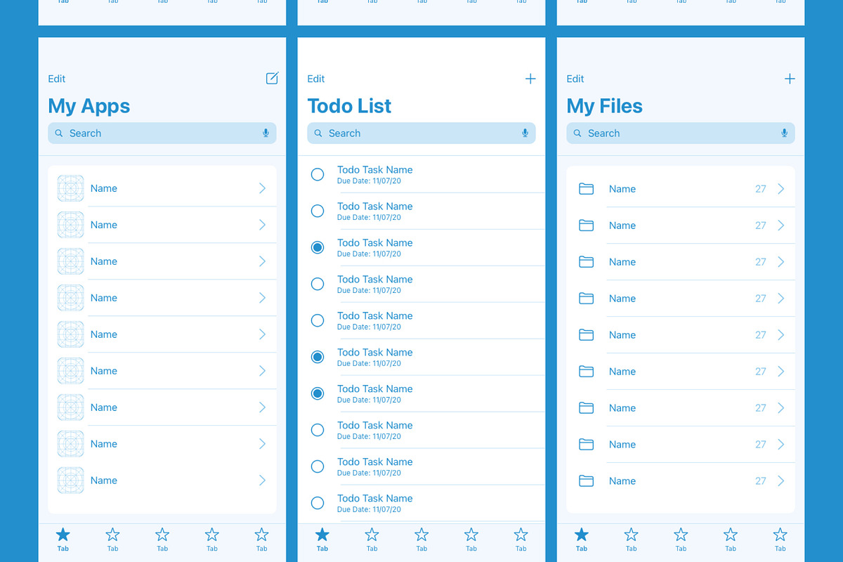 iOS 14 Wireframe Library, a Wireframe Template by UI Design Resource (Photo 5 of 9)