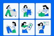 Shopping Illustration Art, a Person Illustration by Vectors Market (Thumbnail 8 of 9)