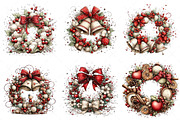 Whimsical Christmas Wreath Clipart, an Illustration by Craft Nest (Thumbnail 4 of 11)
