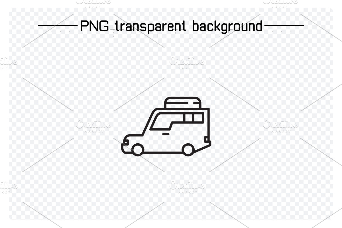 Car Icons Line Illustrations, a Transportation Illustration by Designfour (Photo 3 of 7)