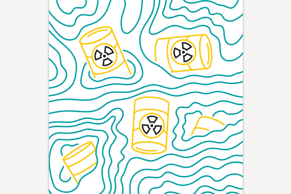 Radioactive water banner., a Background Graphic by Anna's Shop