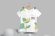Broad Neck Half Sleeves Shirt Mockup, an Advertising Mockup by megostudi0 (Thumbnail 4 of 7)