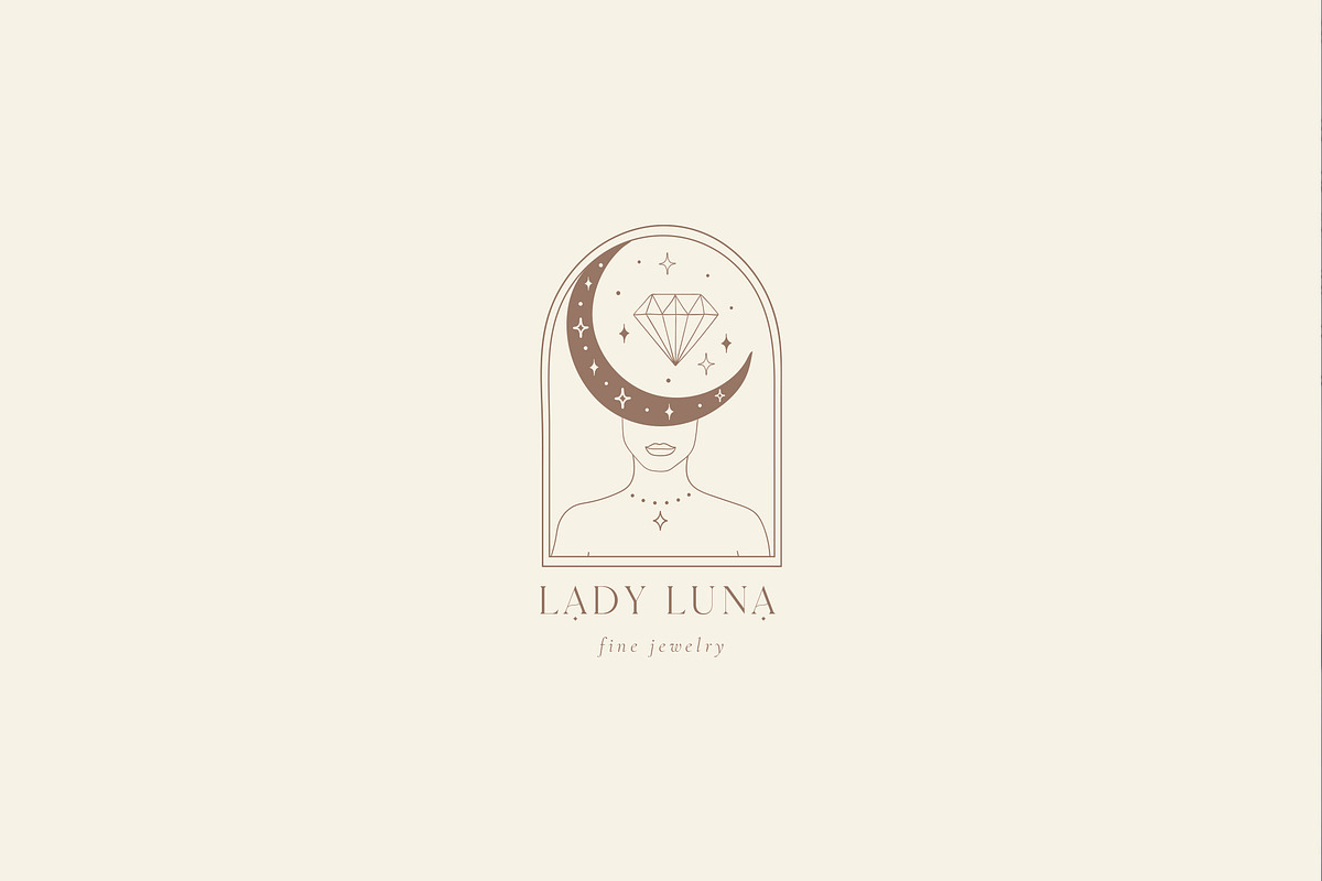 Lady Luna Pre-Made Logo Designs, a Branding & Logo Template by Olya Creative (Photo 3 of 11)