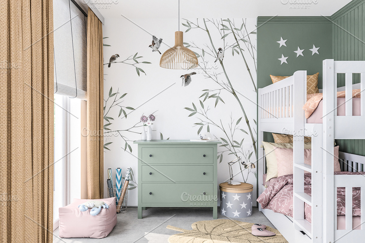 Nursery wall mockup bundle, a Household Mockup by Hunny Badger (Photo 3 of 5)