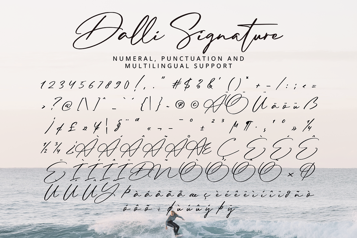 Dalli Signature-Just Signature Font, a Script Font by overlaytemplates (Photo 6 of 6)