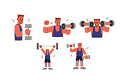 Character Weightlifting Man Vol. 2, a Sport Illustration by SLAB! Design (Thumbnail 2 of 3)