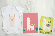 Hand-drawn llama collection, an Animal Illustration by Samsonchik Store (Thumbnail 5 of 6)