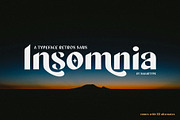 Insomnia | Retro Typeface Display, a Sans Serif Font by Fontlicious (Thumbnail 1 of 12)