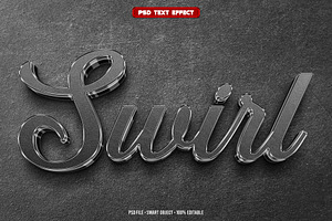 Swirl 3D editable text effect, a Layer Style Add-On by Hello Muh