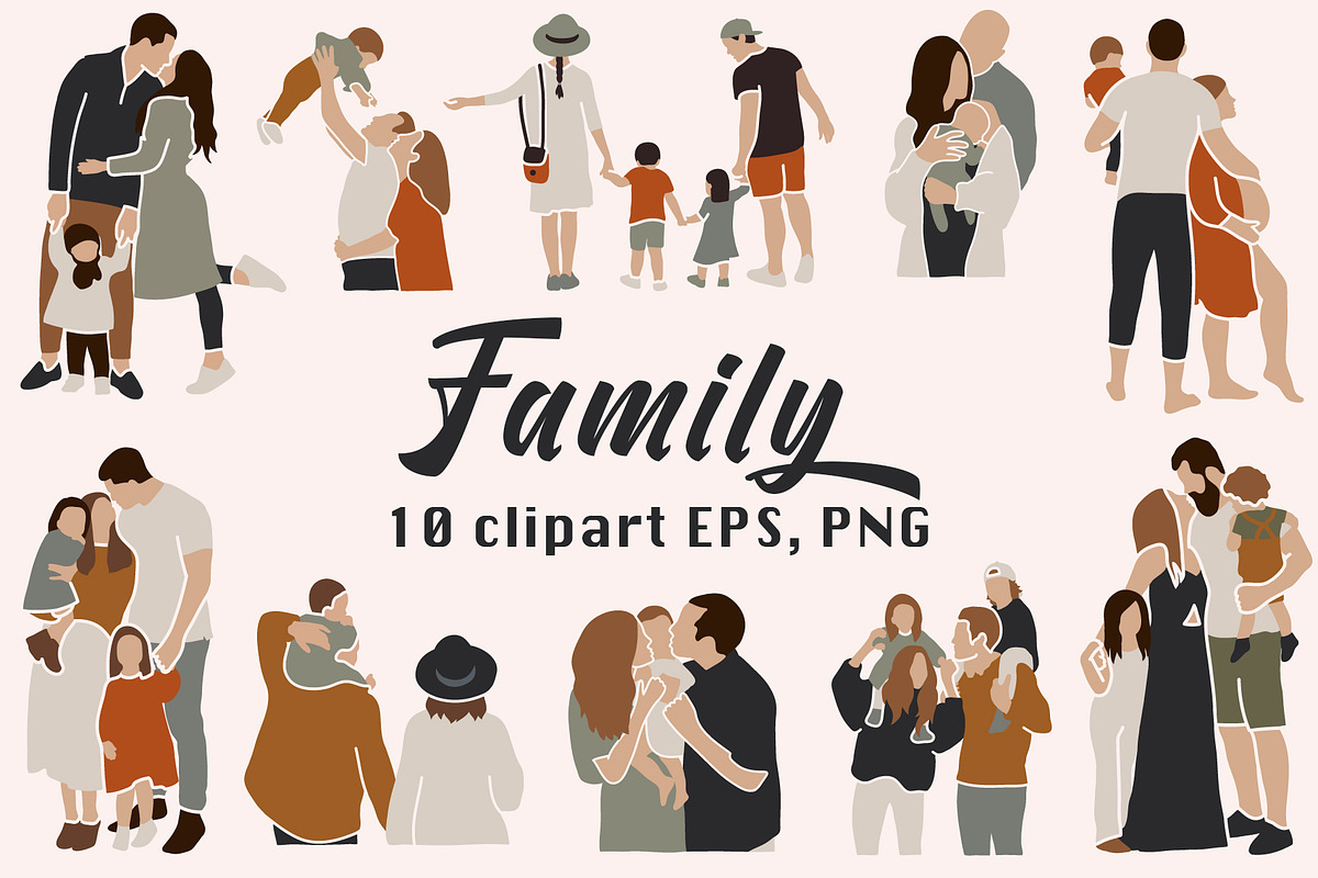 Family clipart Abstract couple love, a Person Illustration by ApetekMarket (Photo 1 of 4)