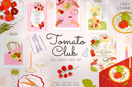 Tomato Aesthetic & Cozy Kitchen Art