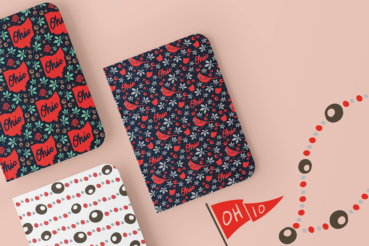 Ohio Seamless Patterns Papers, a Pattern Graphic by BeesDesign (Photo 4 of 4)