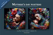 Colorful posters of mother and child, a Decorative Illustration by KENO Mascots (Thumbnail 2 of 6)