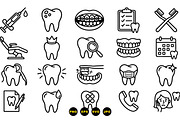 Dental Care Icon Clipart Set, an Illustration by designvectx (Thumbnail 3 of 3)