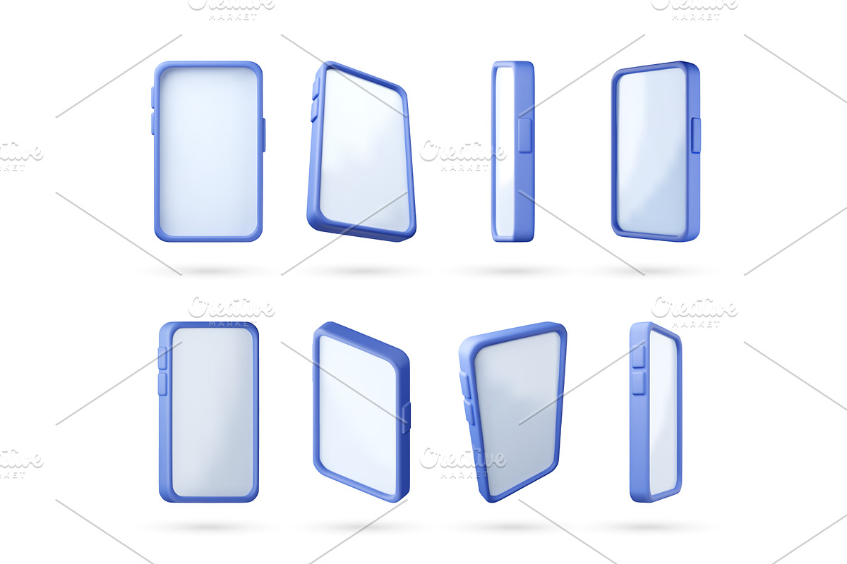 3D Blue smartphone case mockup in 3D, an Object Illustration by Abscent