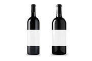 Front View of Two Wine Bottles, an Advertising Mockup by CreativeShaper (Thumbnail 2 of 3)