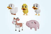 15 cute chibi animal 3d icons, an Animal 3D Model by Guavanaboy (Thumbnail 2 of 6)