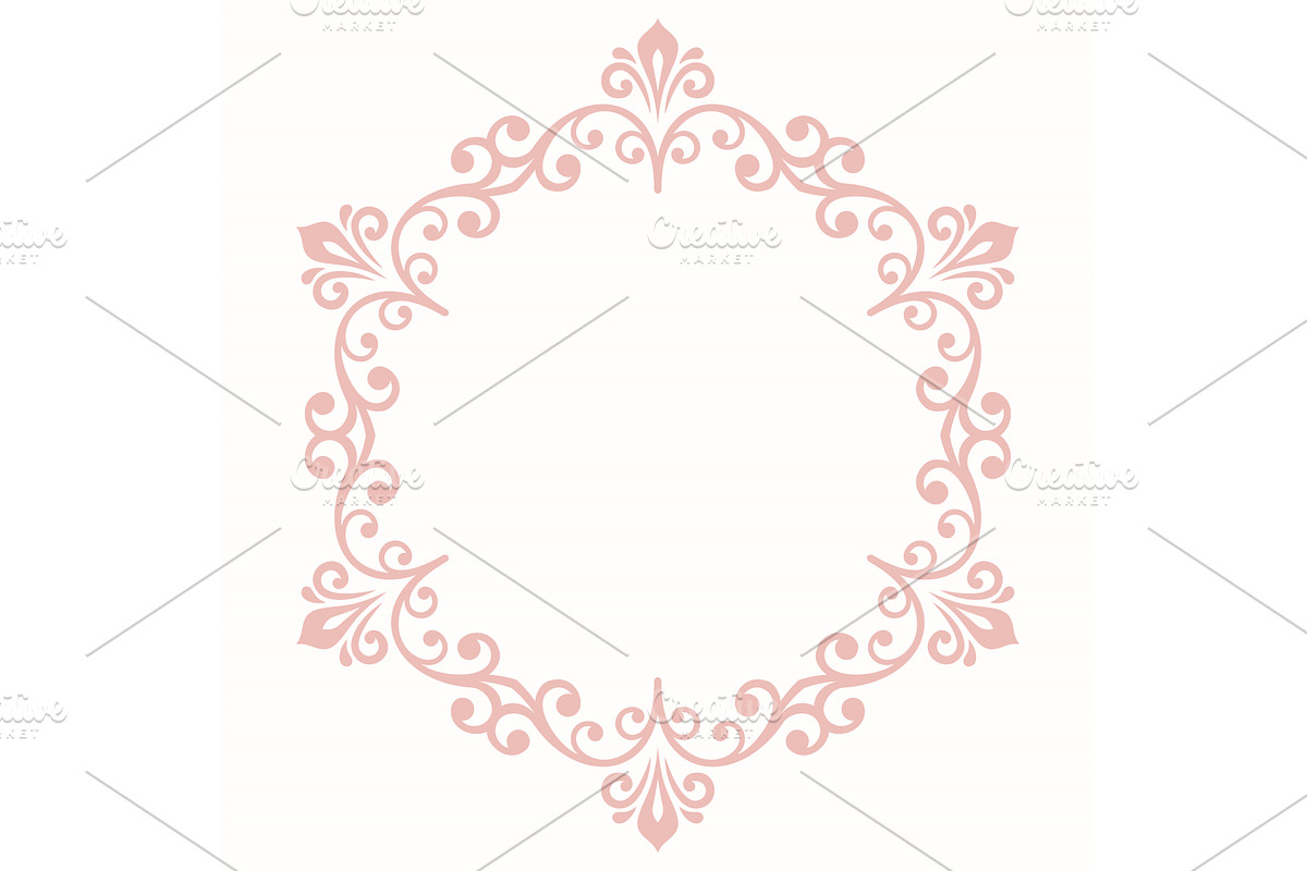 Floral Abstract Round Vector Frame, a Pattern Graphic by FineArtStudio (Photo 1 of 3)