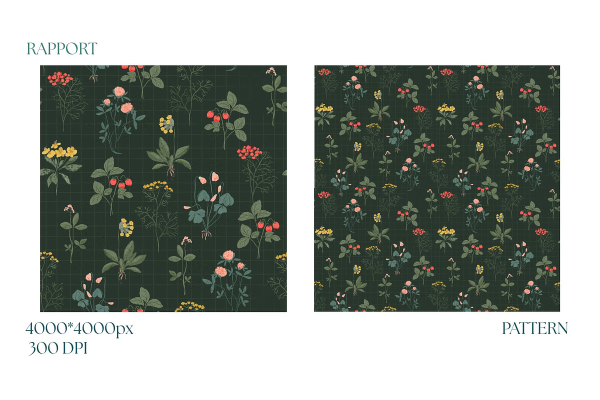 Cottage Garden. Floral & bows, a Pattern Graphic by PaperJamLab (Photo 5 of 13)