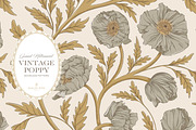 Vintage Poppy Floral Patterns, a Pattern Graphic by Eclectic Anthology (Thumbnail 3 of 13)