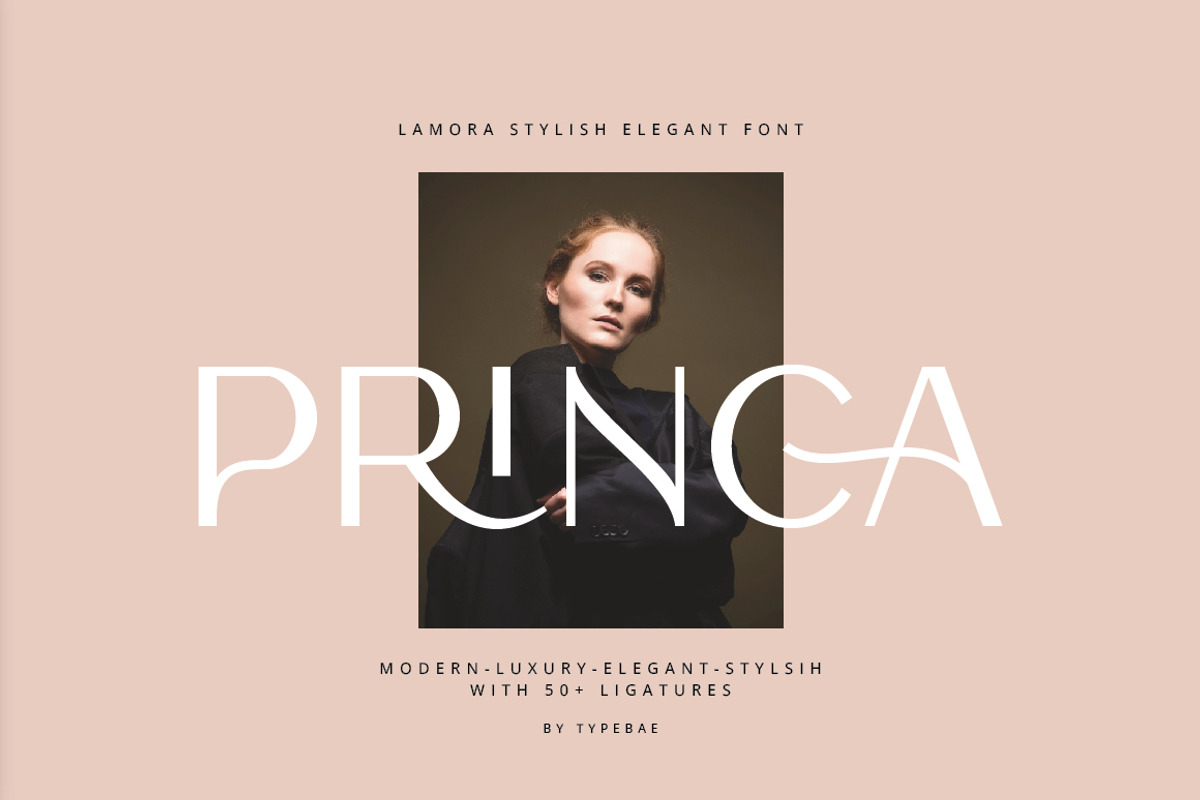 Lamora – Luxury & Modern Logo Font, a Sans Serif Font by Typebae (Photo 4 of 12)