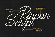 Rincon Script Typeface, a Script Font by NienowBrand (Thumbnail 5 of 5)