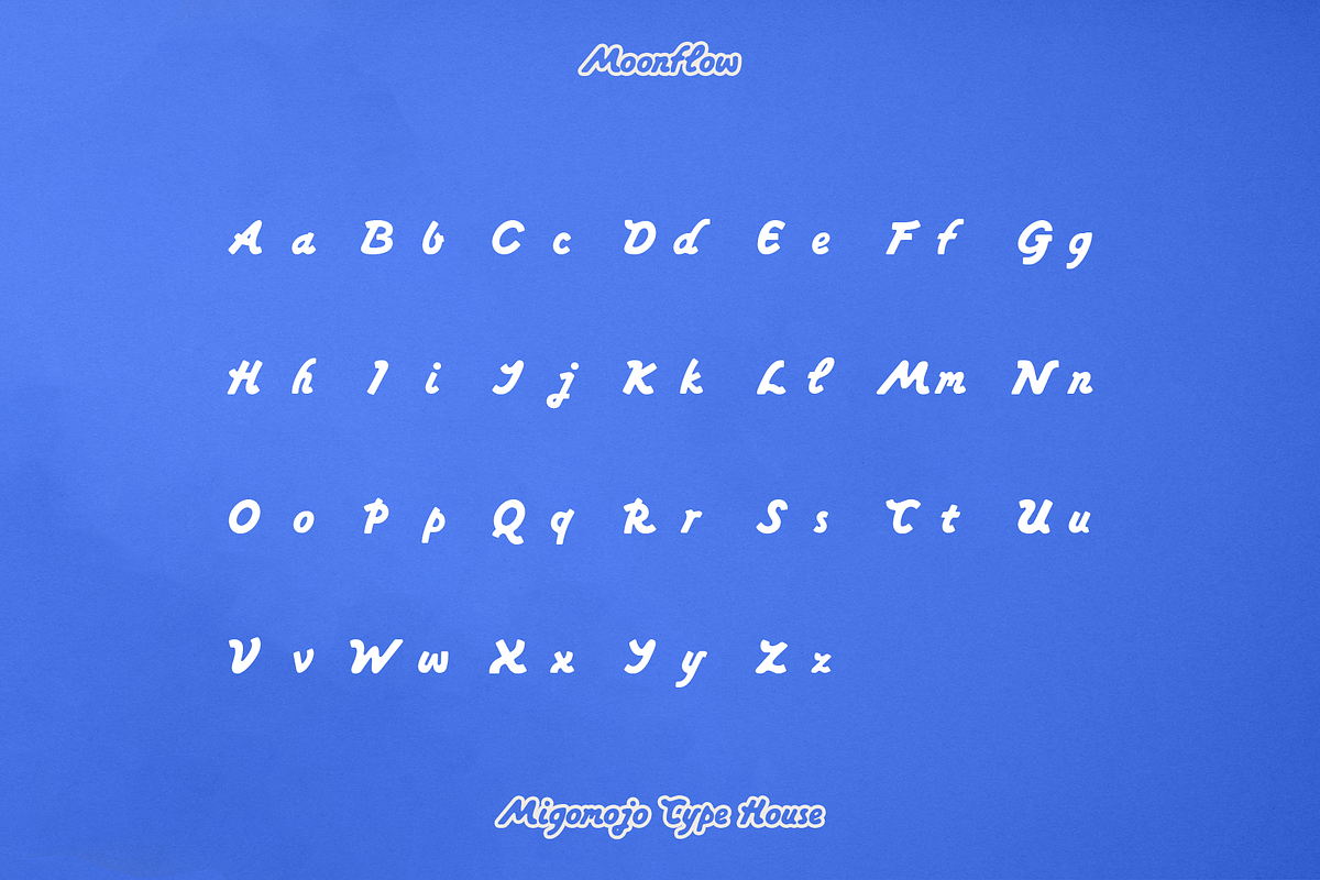 Moonflow Typeface, a Script Font by Migomojo Type House (Photo 5 of 8)