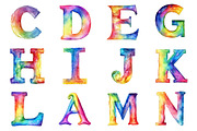 Rainbow Watercolor Alphabet Clipart, an Illustration by Design Market (Thumbnail 3 of 4)