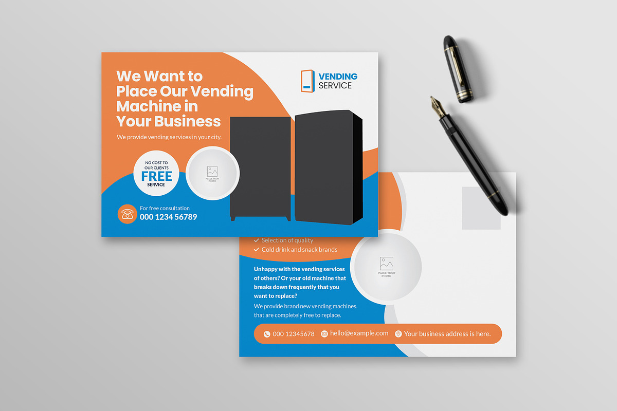 Vending service flyer and postcard, a Flyer Template by DesignOriel (Photo 2 of 3)