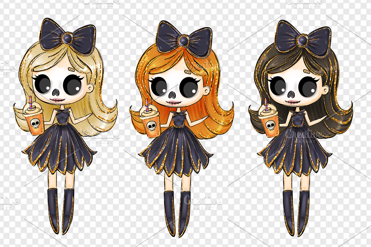 Halloween PNG clipart set 23, a Seasonal Illustration by LoLoArt (Photo 4 of 6)