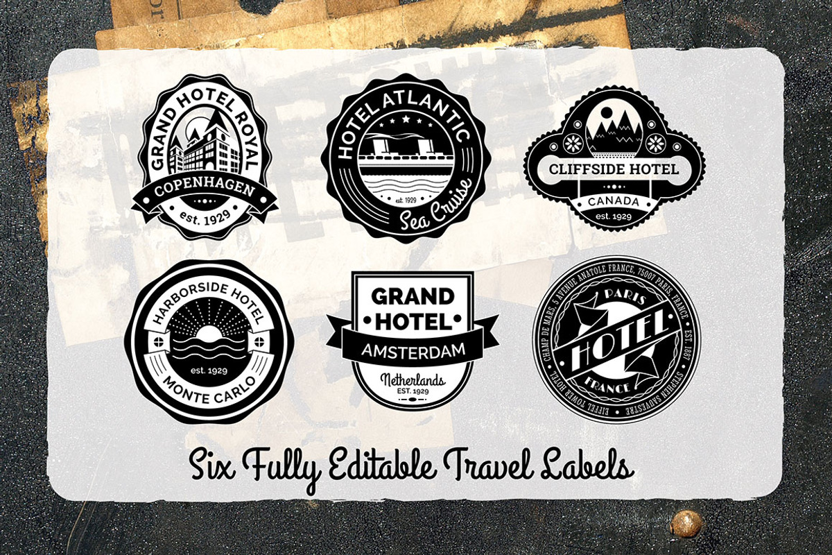 Travel Labels and Badges, a Branding & Logo Template by Wingsart Studio (Photo 2 of 7)