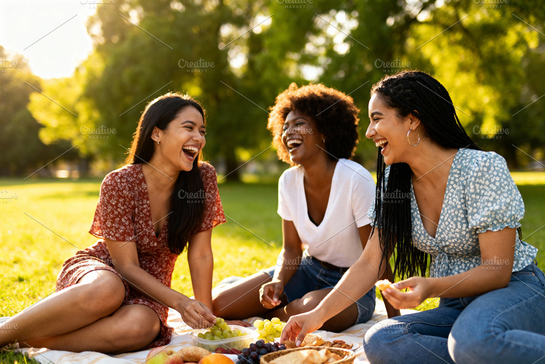 Friends Enjoying, Golden Hour Picnic, a Person Photo by Virgo Studio