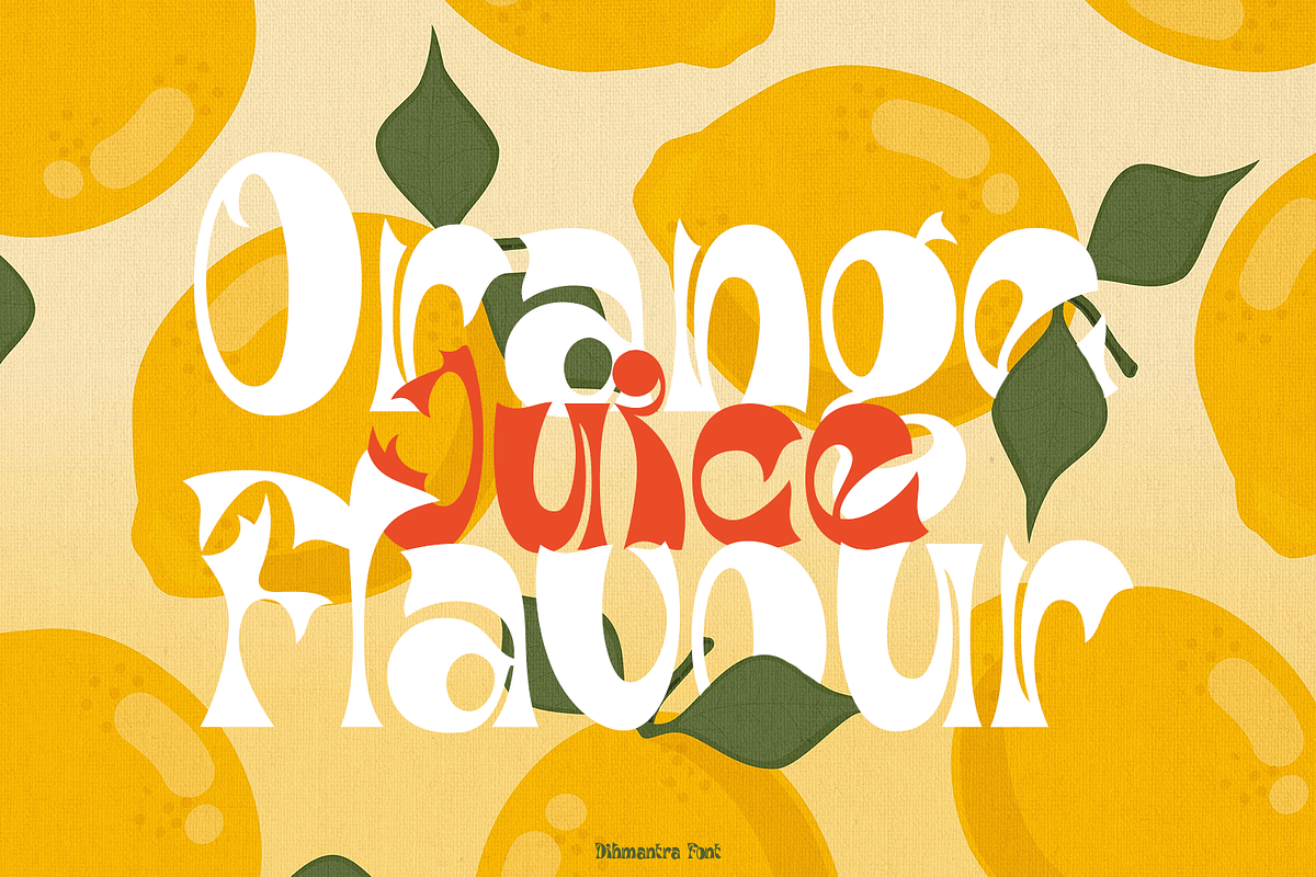 Dihmantra Bold Display Typeface, a Font by madeDeduk (Photo 3 of 10)