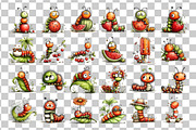 Summer Caterpillar PNG Clipart, an Animal Illustration by Nicolle's Colorful Art (Thumbnail 3 of 3)