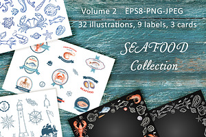 Seafood collection.
