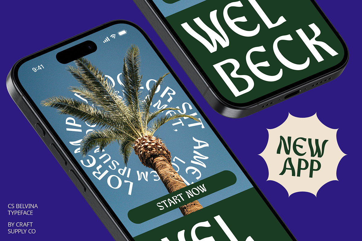 CS Belvina – Psychedelic Font, a Sans Serif Font by Craft Supply Co. (Photo 7 of 8)
