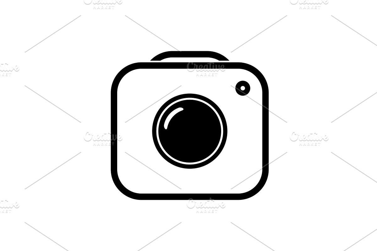 Camera icon. Black graphic symbol, an Object Graphic by RODINA (Photo 1 of 3)