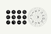 Astrology Symbols & Zodiac Wheel, a Solid Icon by QASO (Thumbnail 1 of 3)