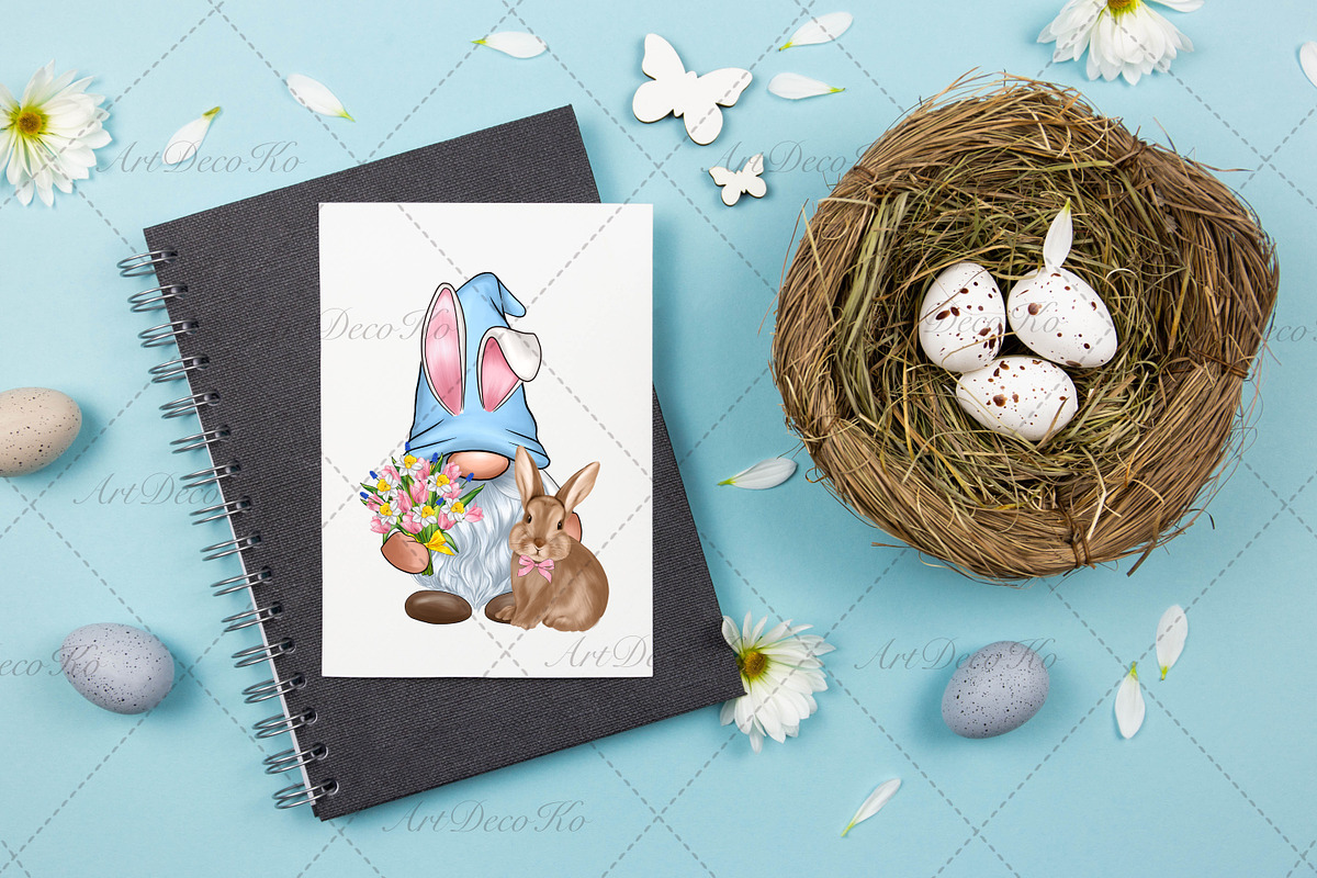 Easter Gnome Clipart, a Person Illustration by DekoArt (Photo 3 of 4)