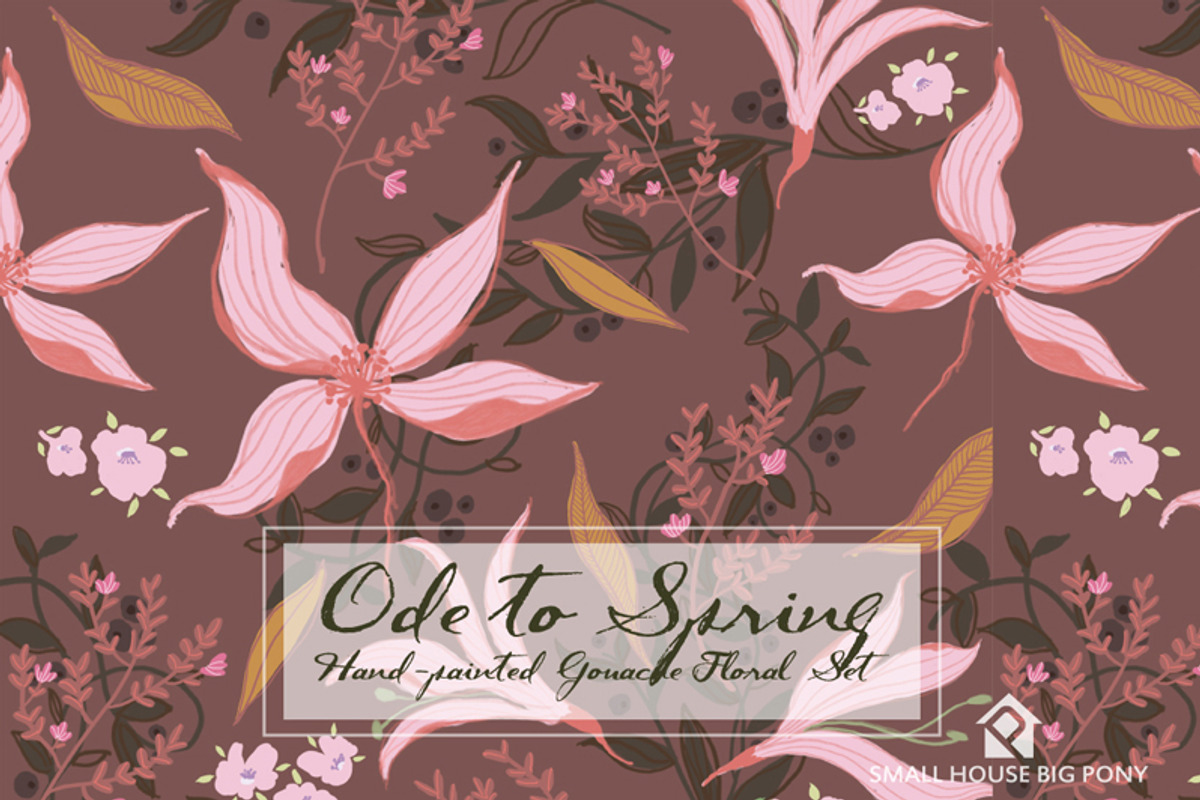 Ode to Spring- Gouache Floral Set, an Illustration by SmallHouseBigPony (Photo 5 of 13)