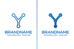 Letter Y Technology Logo, a Branding & Logo Template by Pray Art Design Studio