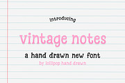 Vintage Notes Font, a Font by Lollipop Hand Drawn (Thumbnail 1 of 6)