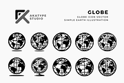 Globe Icon, a Solid Icon by Akatype Studio (Thumbnail 1 of 3)