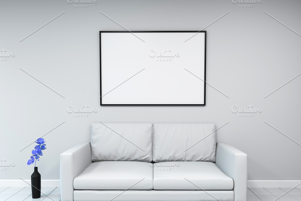 Mockup interior with frame, a Product Mockup by 2D/3D (Photo 3 of 12)