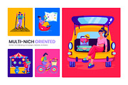 Travel Illustration Pack, a Transportation Illustration by Prosymbols (Thumbnail 4 of 8)